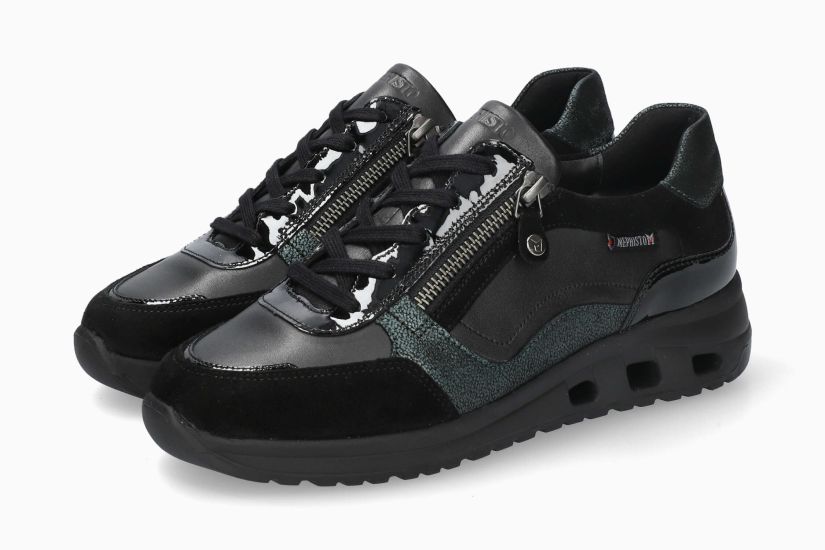 Baskets Lilas Noir Chaussures femmes Marque Mephisto Shop Nouvelle collection automne hiver 2025 Magasins Belgique Liège Eupen