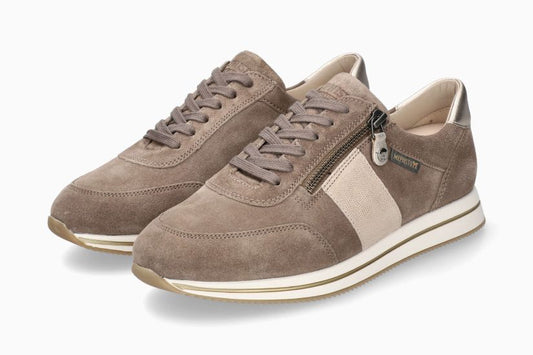 Baskets Louma Beiges Chaussures femmes Marque Mephisto Shop Nouvelle collection automne hiver 2025 Magasins Belgique Liège Eupen
