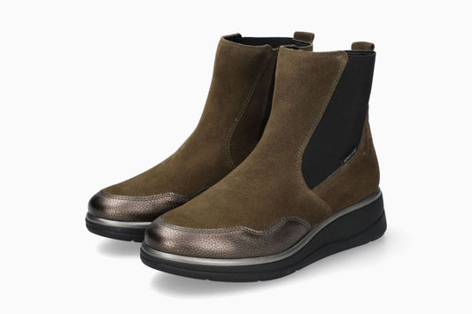 Boots Phany Kaki Chaussures femmes Marque Mephisto Shop Nouvelle collection automne hiver 2025 Magasins Belgique Liège Eupen