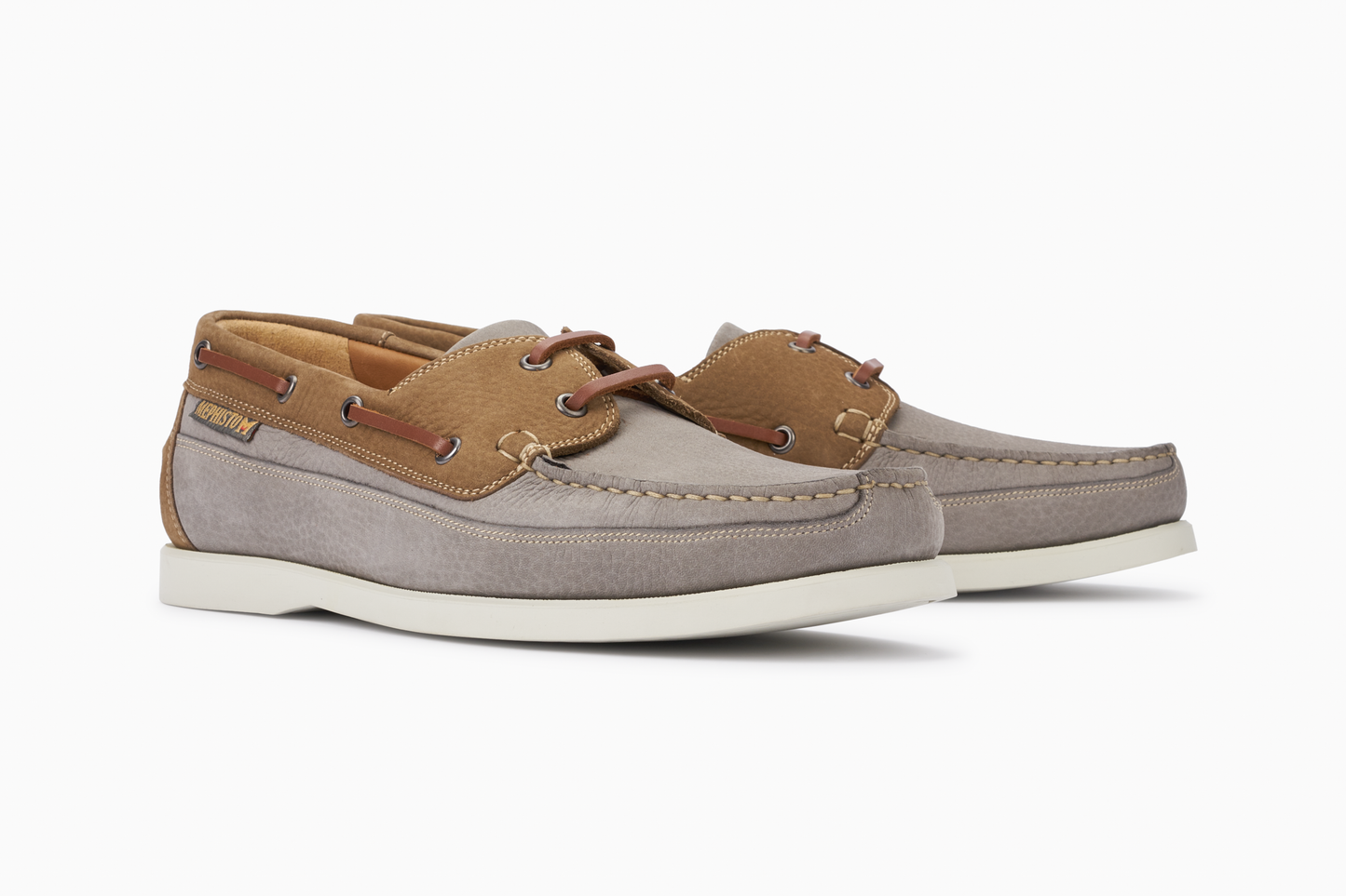 Bootsschuhe in Taupe