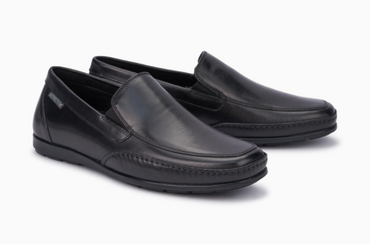 Mocassins Andreas Noir chaussures hommes Marque Mephisto Nouvelle collection printemps été 2024 Magasins Belgique Liège eupen