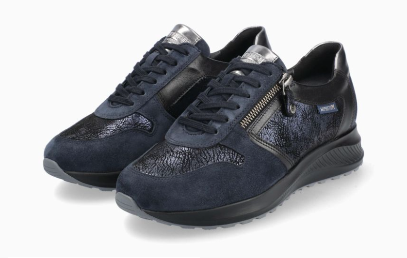 Baskets Kim Bleu chaussures femmes Marque Mephisto Magasins Belgique Nouvelle collection printemps été 2024