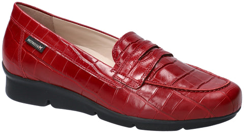 Rote Diva-Loafer aus Lackleder