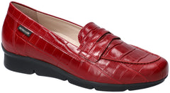 Rote Diva-Loafer aus Lackleder
