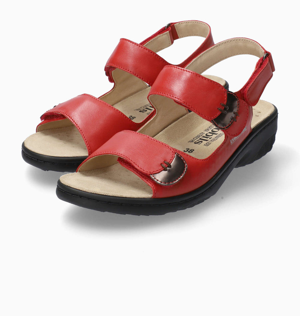 Sandales Mobils Getha Rouge