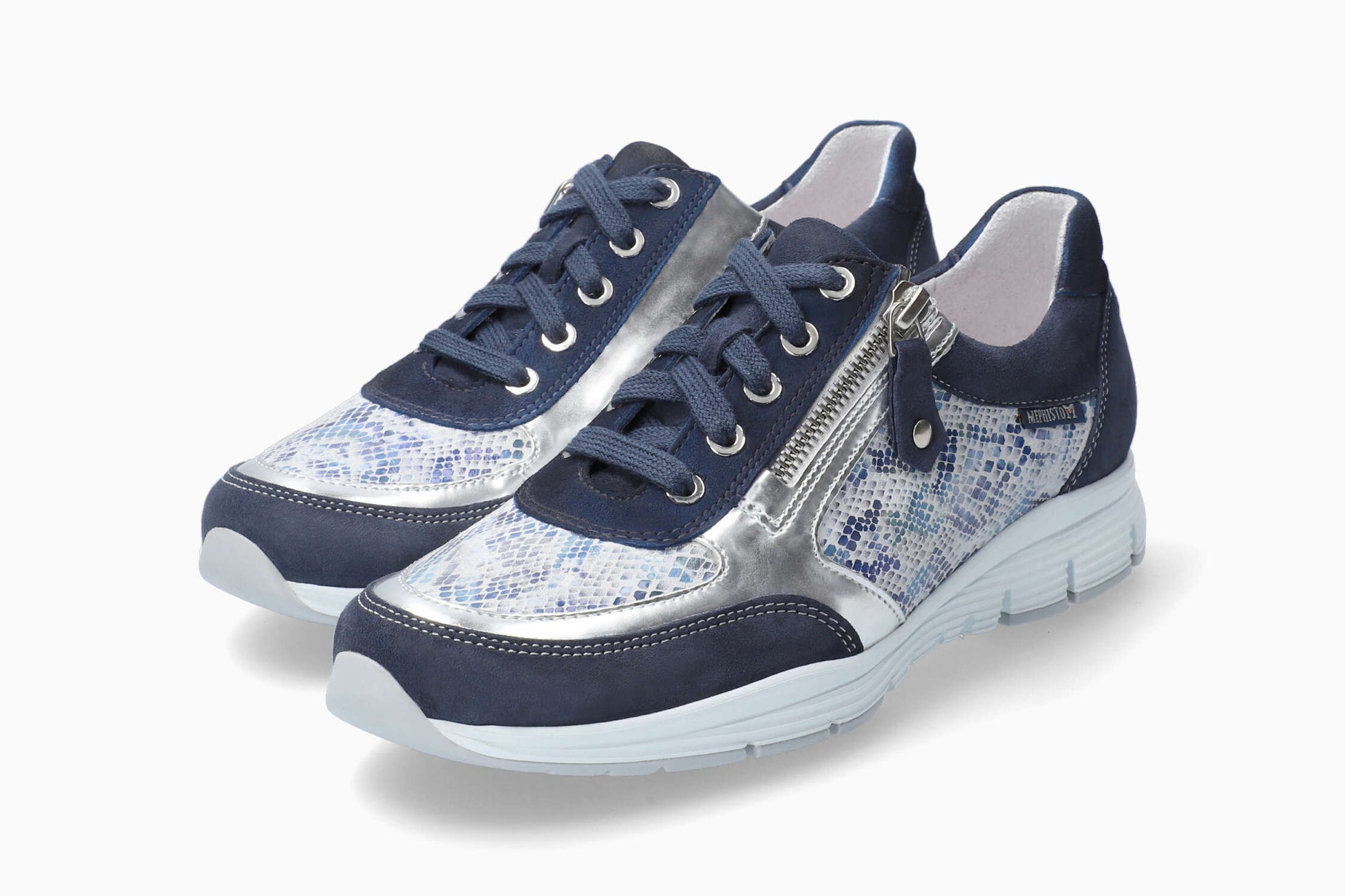 Baskets Ylona Bleu chaussures femmes Marque Mephisto Magasins Belgique Liège Eupen Nouvelle collection printemps été 2024