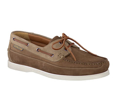 Kombinierte Bootsmokassins in Taupe