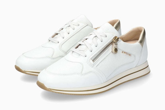 Baskets Leenie Blanc Marque Mephisto chaussures femmes Nouvelle collection printemps été 2024 Magasins Belgique Liège Eupen